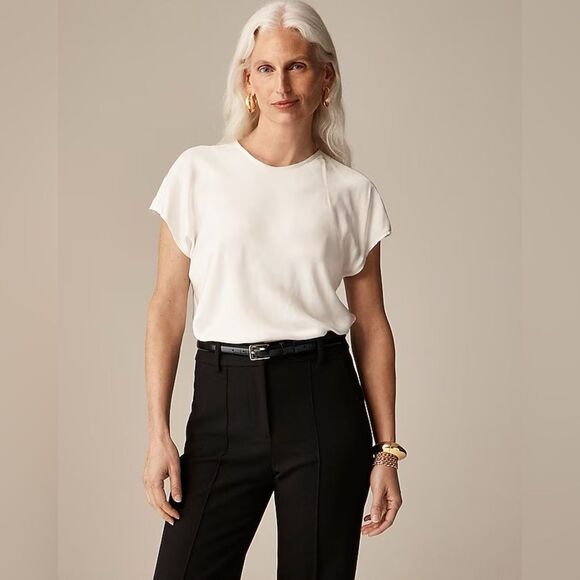 NWT J CREW Drapey T-shirt top in Mauve pink - Picture 3 of 6